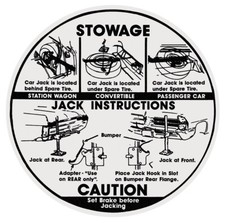 Jack Instruction Decal For 1966 Pontiac Bonneville Catalina And Grand Prix