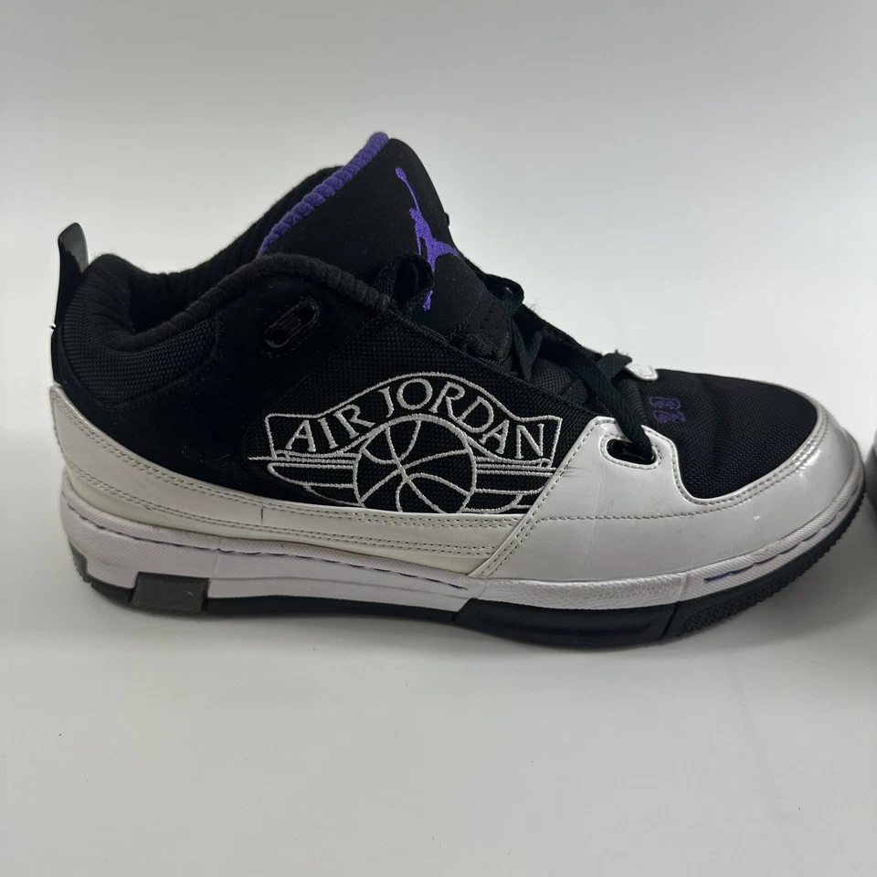Air Jordan Ol'School II низкий черный белый фиолетовый мужчин размер 10,5 343065-102 РЕДКАЯ - Изображение 2 из 4