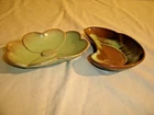 Frankoma Bone Dish & Dogwood Bowl Prairie Green Bone Dish               #085
