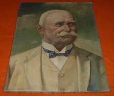 Ferdinand Graf von Zeppelin (Luftschiff) Porträt Gemälde Neue Sachlichkeit 1930