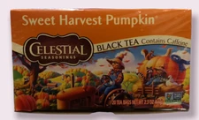 BEST BY 9/2022 CELESTIAL SEASONINGS SWEET HARVEST PUMPKIN BLACK TEA, 80 BAGS