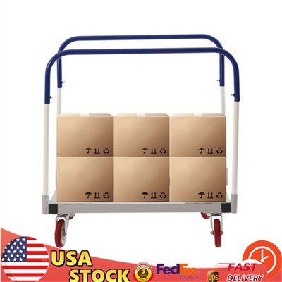 1500 lbs Professional Panel Cart Dolly Rectangular Low Noise with 5inch Casters