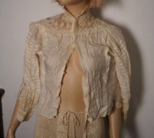 antique victorian edwardian pure silk and antique lace blouse