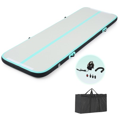 Air Turnmatte Gymnastikmatte 3M×1M×10CM Tumbling grün schwwarz inkl.Elektropumpe