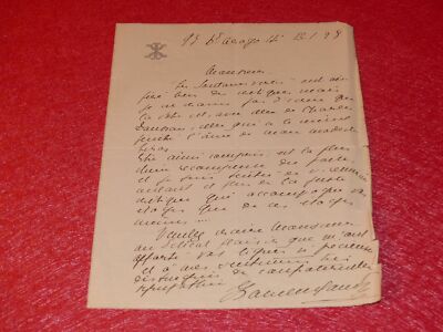 LETTRE SIGNEE AUTOGRAPHE ISABELLE SANDY (Ecrivaine) 1928 Pays de Foix Andorre