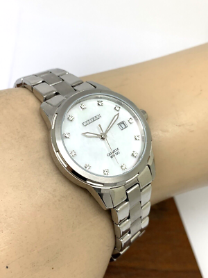 Citizen Women\'s Watch G011-S114276 Quartz Silver Steel 28mm Mother of Pe… Citizen Quartz Women main image 4