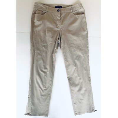 Gerry Weber Ladies SlimStyle Trousers Embroidered Pockets Ankle Zip Plus Size 18