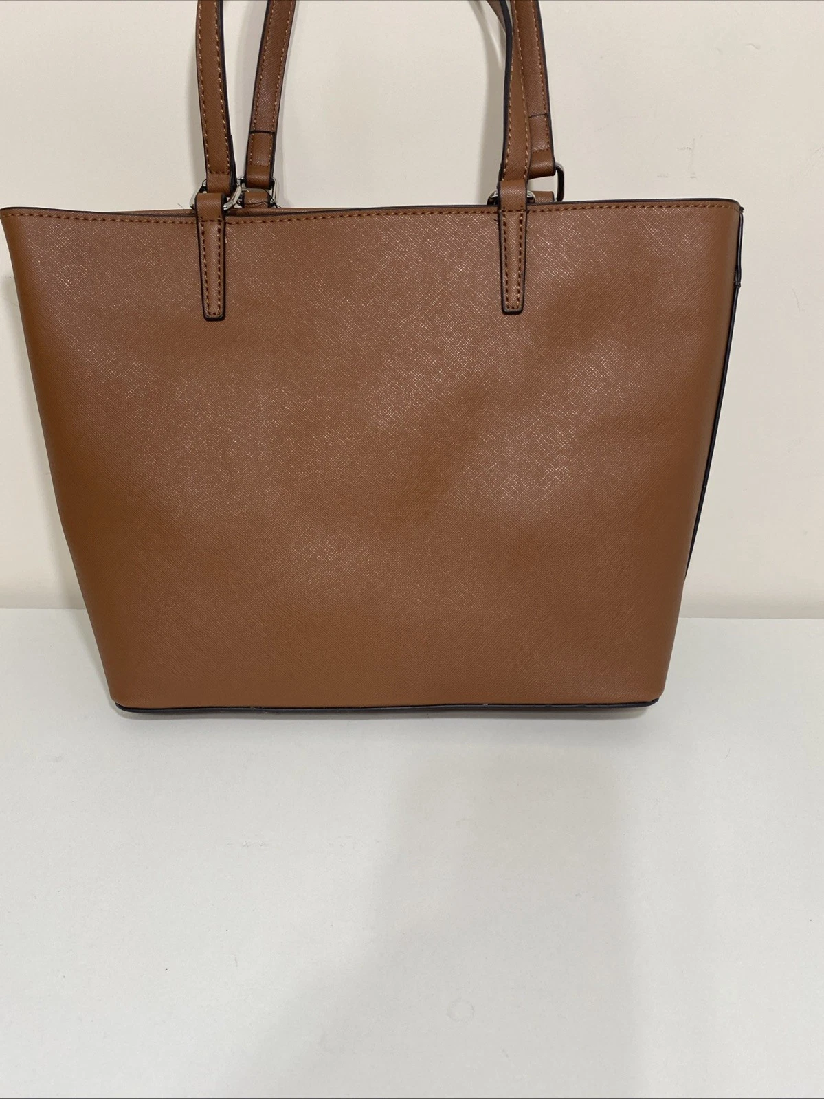 Guess Los Angeles Tote Bag Borsetta con Portamonete Staccabile Marrone Cognac