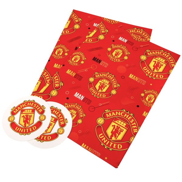 Manchester United Fc - Text Gift Wrap - Cards Gift Wrap - F300Z-image