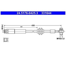 2x Bremsschlauch vorne für Opel Corsa D S07 E X15 | 24423983