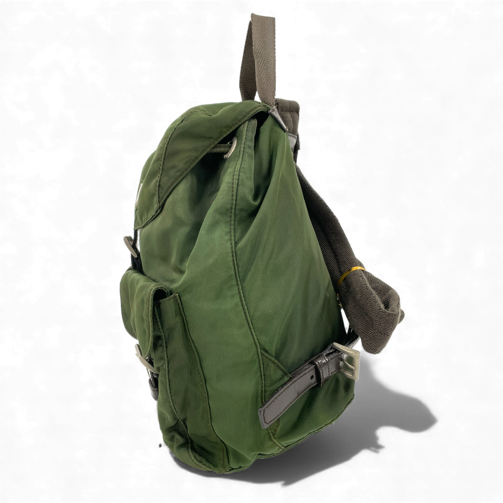 Auth PRADA Green Nylon Ladies Backpack W/Guarantee Card & Dust Bag KB704 thumbnail 5