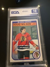 Doug Wilson Auto Chicago Blackhawks! GRADED 10 !!!  O Pee Chee!