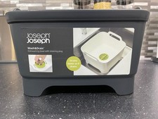 Joseph Joseph New Grey Square Plastic Washing Up Bowl With Strainer Plug