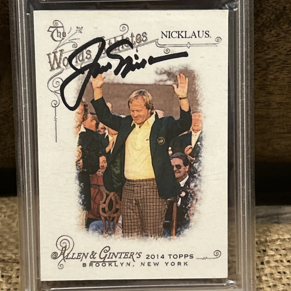 2014 Topps Allen & Ginter’s Worlds Athletes Jack Nicklaus Signed PSA Autograph - Image 2 of 4