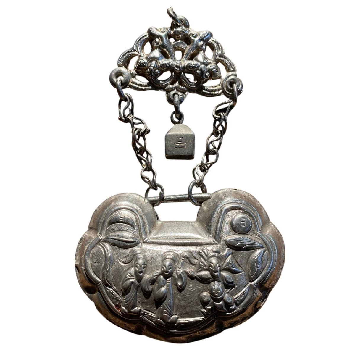 【 清朝時代 银小人 】　アクセサリー　陝西省文物　中華古玩 Silver 银色1850-1899 年的中国古饰品| eBay