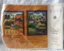 Vtg 1980s NOS New SEALED Creative Circle 1424 Harvest Time Crewel KIT Picture