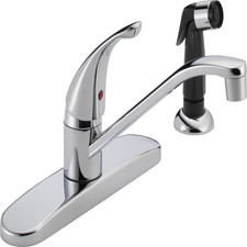 Peerless Single-Handle Kitchen Sink Faucet Side Sprayer Chrome P115Lf
