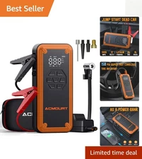 All-in-One 5000A Jump Starter with Intelligent Tire Inflator and Safety Features