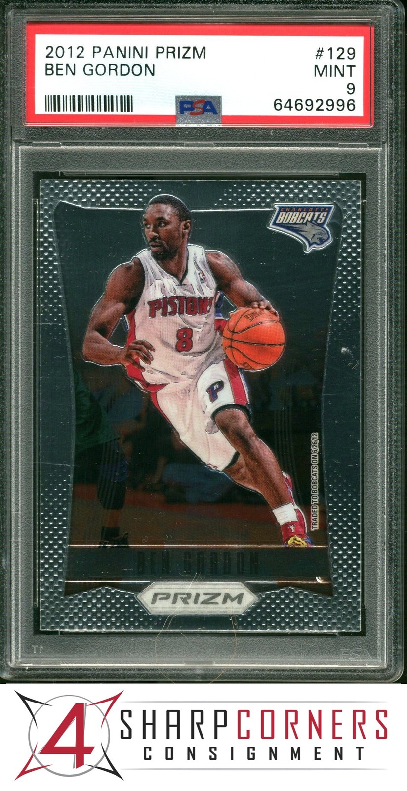2012 PANINI PRIZM #129 BEN GORDON PSA 9