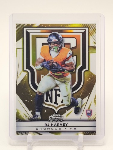 RJ HARVEY 2025 TOPPS CHROME BLACK DESIGN GOLD REFRACTOR ROOKIE RC /50 Q6821