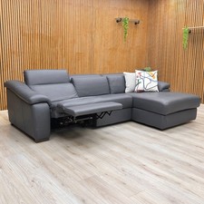Furniture Village Nicoletti ‘Galileo’ Chaise Corner Sofa Power Recliner Headrest