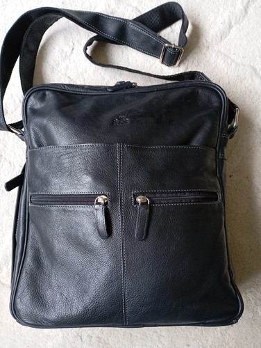 Rowallan Messenger Cross Body Shoulder Bag Genuine Leather VGC Medium size VGC - Picture 9 of 10