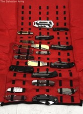 Black Knives Storage Carrying Case Collection Of Holds 20 Pockets