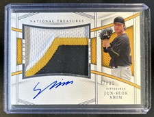 2023 Panini National Treasures Jun-Seok Shim Patch Auto #101 Pirates /99