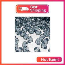 The Crafts Outlet, 100-pc Acrylic Bicone Beads, Faceted, 12mm, Blue Jeans