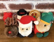 Vintage Puffkins Lot Of 7 Holiday Christmas Swibco Plush With Tags