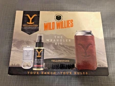 Yellowstone Wild Willies The Wrangler Beard Kit Beard oil Brush Coozie & Opener
