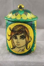 Vintage Paper Mache Signed Abelardo Ruiz Lidded Jar