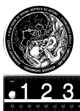 Nidecker Snowboards Sticker 3.4 in Round Black/White Snowboard Sticker