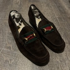Vintage Gucci Suede Horsebit Loafers Women's Size 5 Made In Italy 70s-80s