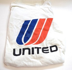 UNITED AIRLINES White T-shirt   2XL Fruit of the Loom
