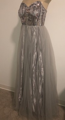 New Silver Gala Prom Dress