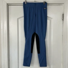 Kerrits Flow Rise Knee Patch Performance Leggings Women’s S Tights Cadet Blue