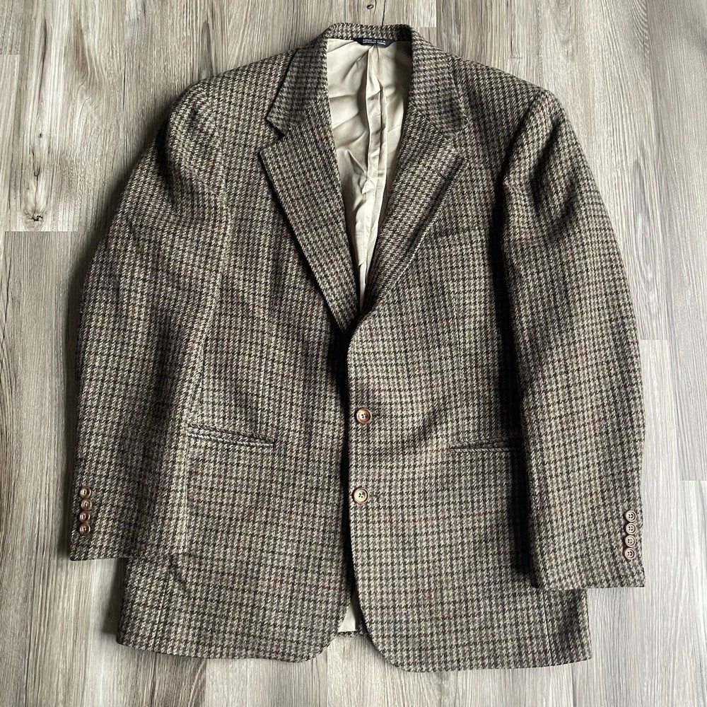 Tweed Regular 44 Jacket Vintage Suit Jackets & Blazers for Men for