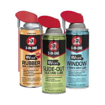 RV Care Trio Pack Slide Out Lube, Window Lube & Rubber Seal Conditioner