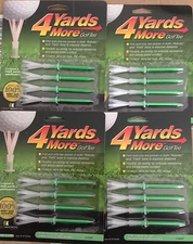 (4) 4 Four Yards More 4" Golf Tees 4 pack GREEN 16 TOTAL TEES