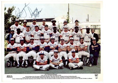 ORIGINAL 1977 RICHMOND BRAVES 8x10 TEAMFOTO SIGNIERT DALE MURPHY ATLANTA