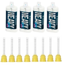 Dental Impression Material VPS Heavy Body Fast Set (4 Cartridge & 8 Tips) PVS