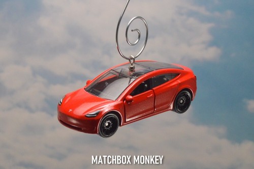 Red Tesla Model 3 Electric Car Custom Christmas Ornament Adorno Elon Musk - Picture 6 of 15