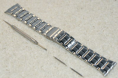 Bracelet Acier Inoxydable à Maillons Avec Ressort Chargé Pour Montre - Largeurs 24mm Et 26mm + Outil