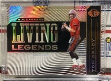 2020 PANINI ILLUSIONS TOM BRADY, #LL1, LIVING LEGENDS, BLACK SERIAL #09/50, GOAT