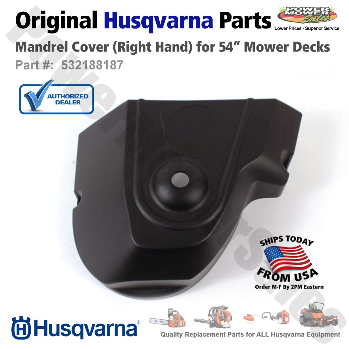 Husqvarna Mandrel Cover (Right Hand) for 54  Mower Decks / GT2254