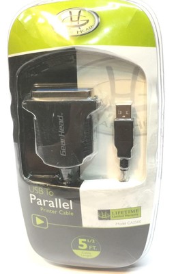 Gear head USB to parallel printer cable ca2500 1ct (858653001789)