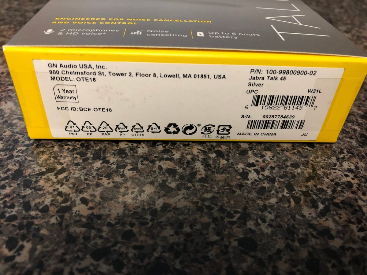 Jabra Talk 45 Bluetooth Headset - Black for sale online | eBay Jabra Talk 45 Bluetooth Headset - Black for sale online | eBay