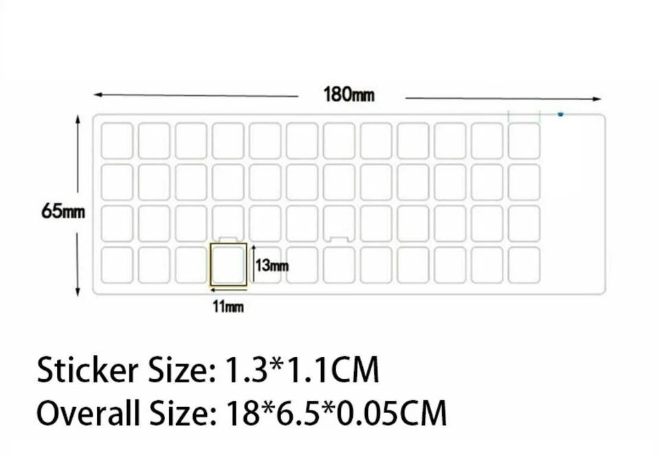 ✅5PCS Arabic French Azerty Keyboard Sticker YELLOW Color Letters Non Transparent - Image 3 of 3