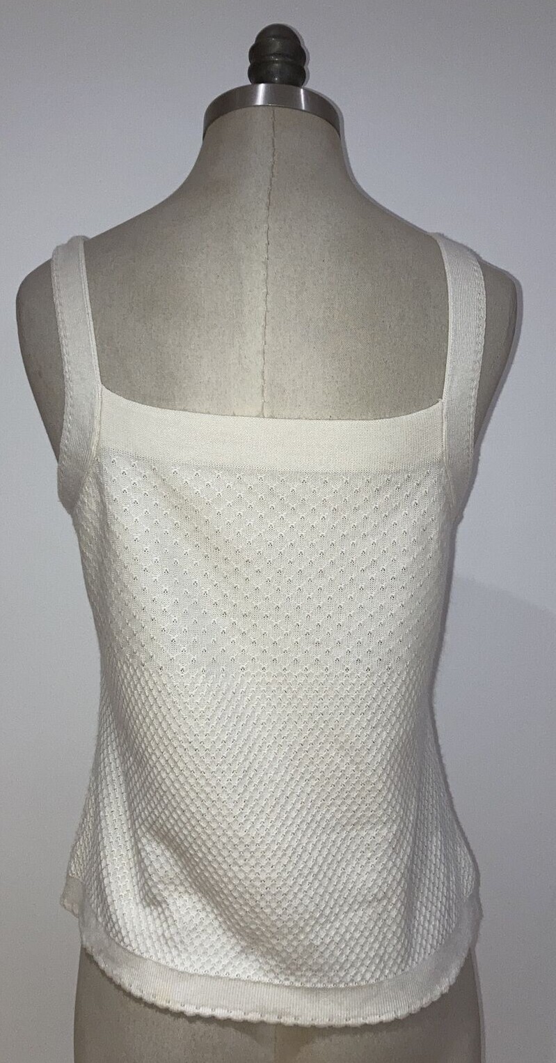 Vintage Early 1970s Cream St Michael (M & S)  Tank/Top, Size 14, 36" Bust 5